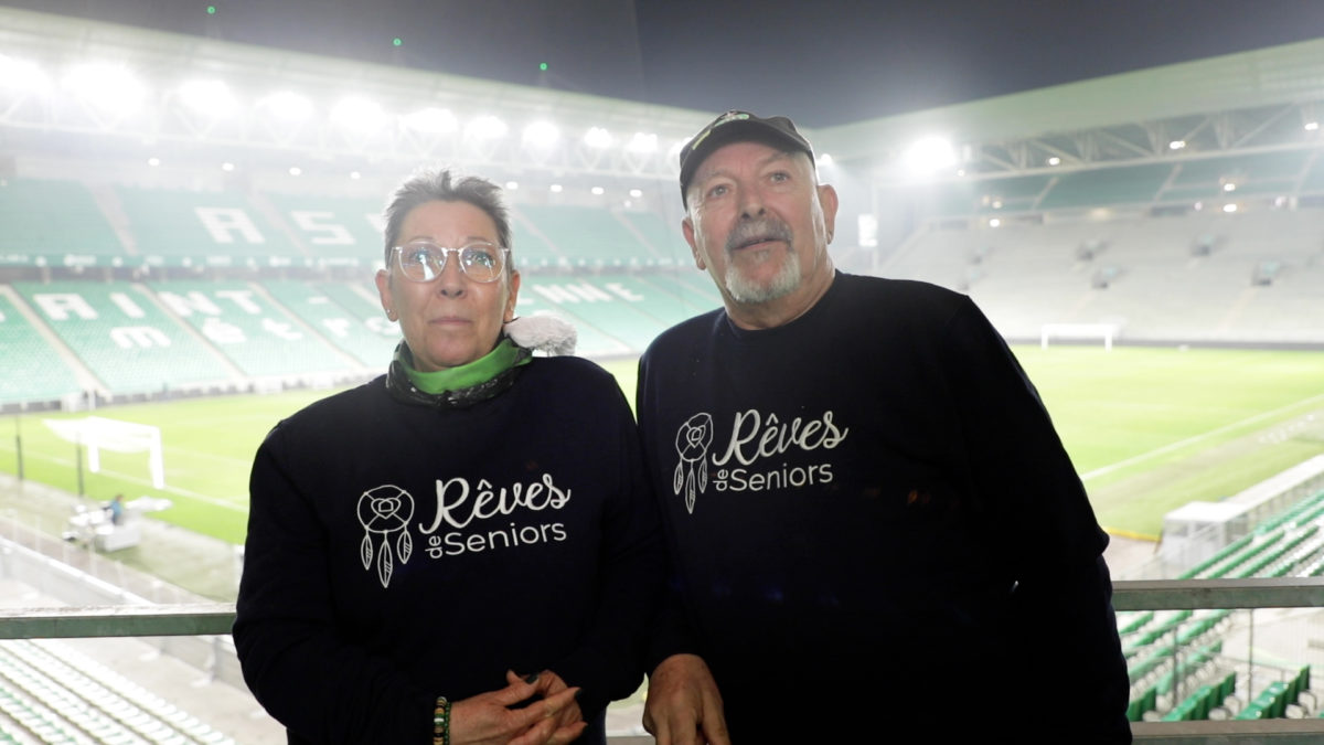 Vincente et Jean-Jacques au stade Geoffroy Guichard